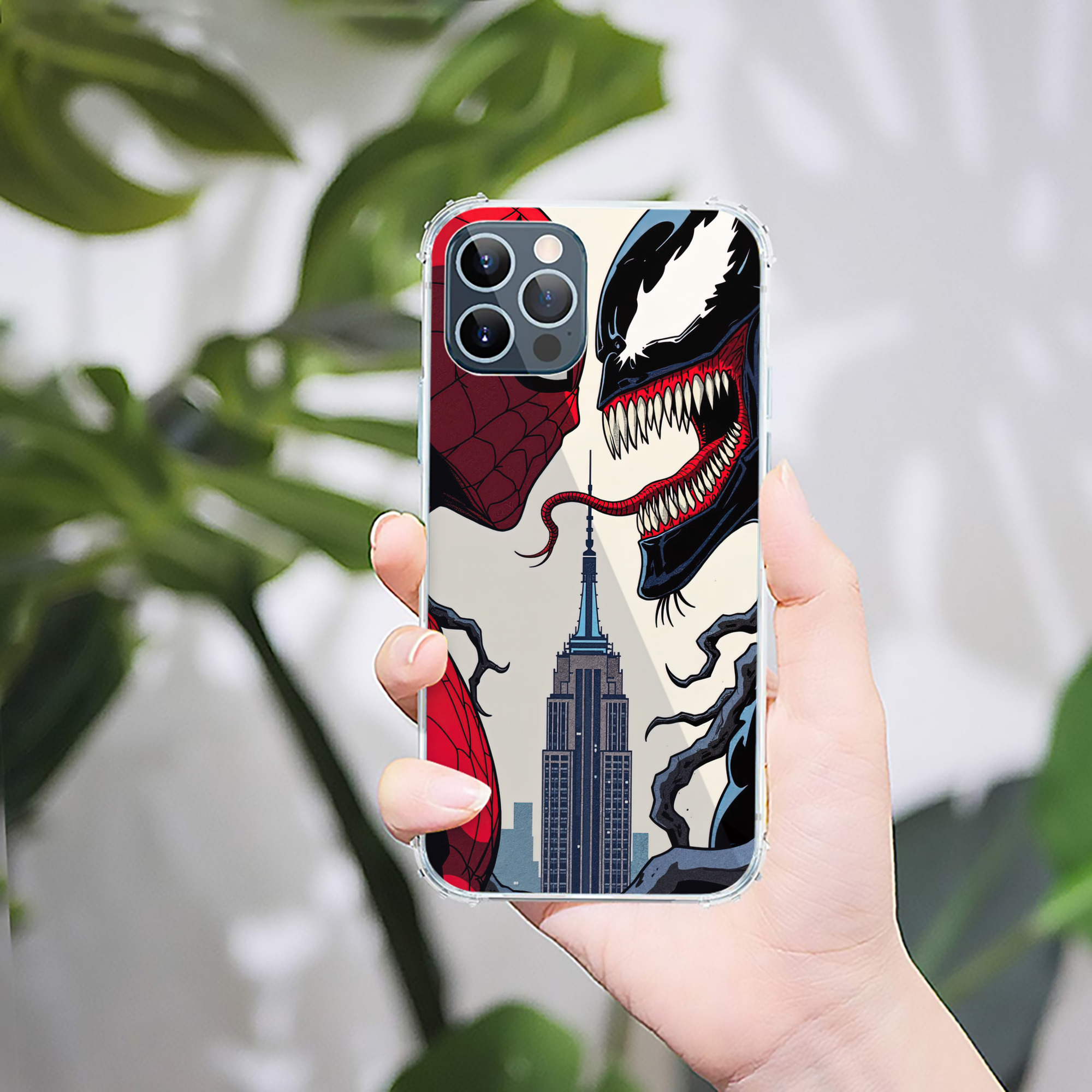 （画像用） Spider Man スパイダーマン 【iPhone 12シリーズ対応】透明スマホケース（クリアソフトケース）